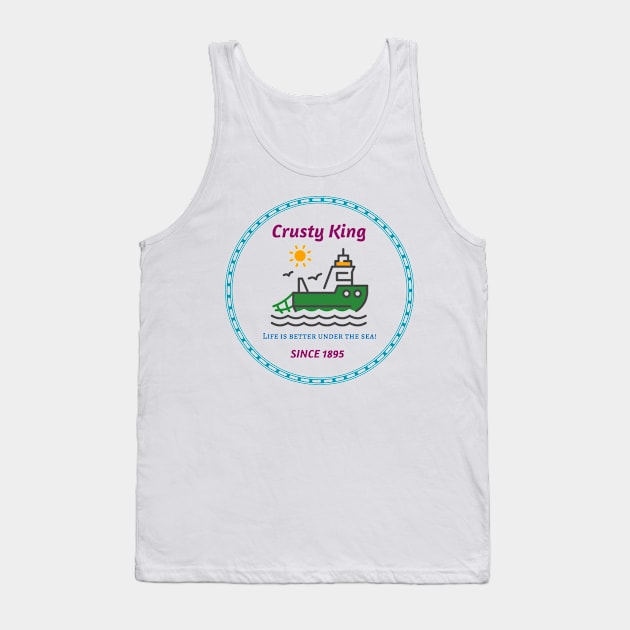 Krusty King Fishing since 1895 Tank Top by John Byrne